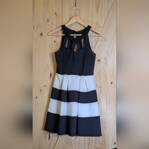 Crystal Doll Black and White Strapless Dress